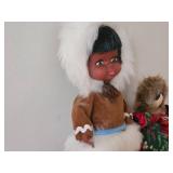 Lot of (2) Collectible Dolls - Eskimo + Sand-Filled Eskimo