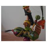 Vintage Cepelia Polish Folk Art Wooden Lajkonik Toy