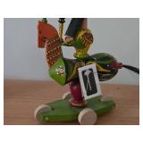 Vintage Cepelia Polish Folk Art Wooden Lajkonik Toy