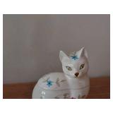 Lot of (2) Porcelain Cat Figures - Creamer an Sugar Bowl