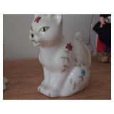 Lot of (2) Porcelain Cat Figures - Creamer an Sugar Bowl