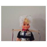 Lot of (2) Collectible Dolls - Finnish Flagg Folk Art Doll, Polish Handmade Folk Art Doll, Dutch Souvenir Doll