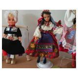 Lot of (2) Collectible Dolls - Finnish Flagg Folk Art Doll, Polish Handmade Folk Art Doll, Dutch Souvenir Doll
