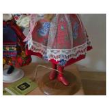 Lot of (2) Collectible Dolls - Finnish Flagg Folk Art Doll, Polish Handmade Folk Art Doll, Dutch Souvenir Doll