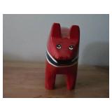 Handpainted Wood Pig with the Flag of Norway