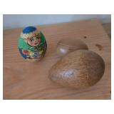 Lot of (3) Wood Eggs