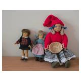 Lot of (3) Dolls - Danish Porcelain Doll, American Girl Dolls (x2)