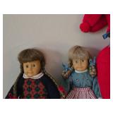 Lot of (3) Dolls - Danish Porcelain Doll, American Girl Dolls (x2)