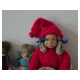 Lot of (3) Dolls - Danish Porcelain Doll, American Girl Dolls (x2)