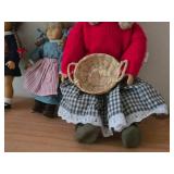 Lot of (3) Dolls - Danish Porcelain Doll, American Girl Dolls (x2)