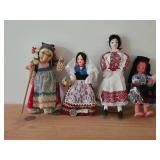 Lot of (4) Collectible Dolls - European Folk Art, Italian Souveir, Portugal Folk Art