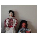 Lot of (4) Collectible Dolls - European Folk Art, Italian Souveir, Portugal Folk Art