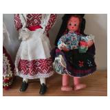 Lot of (4) Collectible Dolls - European Folk Art, Italian Souveir, Portugal Folk Art