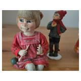 Lot of (3) Porcelain Figures - (x2) Candy Design (Norway), (x1) Russian Red Folk Dress