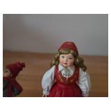 Lot of (3) Porcelain Figures - (x2) Candy Design (Norway), (x1) Russian Red Folk Dress