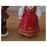 Lot of (3) Porcelain Figures - (x2) Candy Design (Norway), (x1) Russian Red Folk Dress