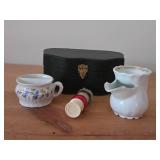 Vintage Mustache Cup, Scuttle Shaving Mug, Vintage Mohawk Shave Brush