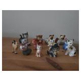 Lot of (13) Porcelain Figurines - Cats (x11), Pig and Horse