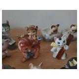 Lot of (13) Porcelain Figurines - Cats (x11), Pig and Horse