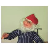 Vintage Arne Hasle Askim Nisse Gnome Doll on a Metal Sled (Norway)