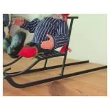 Vintage Arne Hasle Askim Nisse Gnome Doll on a Metal Sled (Norway)