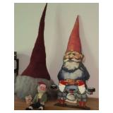 (2) Gnome Pillows, (1) Gnome Candleholder, (1) Crolly Doll (Ireland)