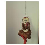 Handmade Fabric Doll on a Swing