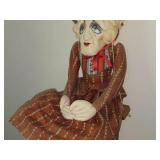 Handmade Fabric Doll on a Swing