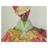 Handmade Carribean Folk Art Souvenir Doll 10"