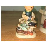 Candrean Handpainted Man Playing Bagpipes 6", Napco Little Seamstress Ceramic Figurine
