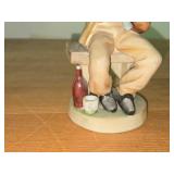 Candrean Handpainted Man Playing Bagpipes 6", Napco Little Seamstress Ceramic Figurine