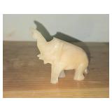 Handcarved White Onyx Elephant