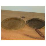 Lot of (2) Hand-turned Handcarved Decorative Plates