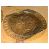 Lot of (2) Hand-turned Handcarved Decorative Plates