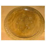Lot of (2) Hand-turned Handcarved Decorative Plates