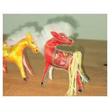 Lot of (2) Chinese Embroidered Horse Figurines