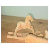 Lot of (4) Handcarved Wooden Animal Figures