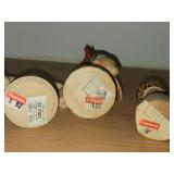 Lot of (3) Handcarved Burnt Wood Russian Figures
