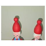 Lot of (2) Vintage Mogens Eigenbred Danish Handpainted Wood Christmas Dolls
