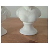 Lot of (2) Vintage National Potteries Co Bust - Boy and Girl