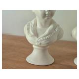 Lot of (2) Vintage National Potteries Co Bust - Boy and Girl