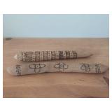 Lot of (2) Handmade Australian Aboriginal Clap Sticks