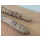 Lot of (2) Handmade Australian Aboriginal Clap Sticks