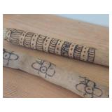 Lot of (2) Handmade Australian Aboriginal Clap Sticks
