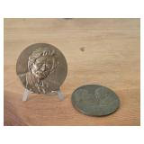 Lot of (2) Bronze Medallions of Various Composers