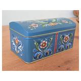 Rosemaling Metal Flip-Top Storage Box