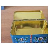 Rosemaling Metal Flip-Top Storage Box
