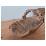 Handcarved Wooden Basket