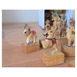 Pencil Sharpeners with Handcarved Wood Animal Figures on top