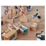 Pencil Sharpeners with Handcarved Wood Animal Figures on top